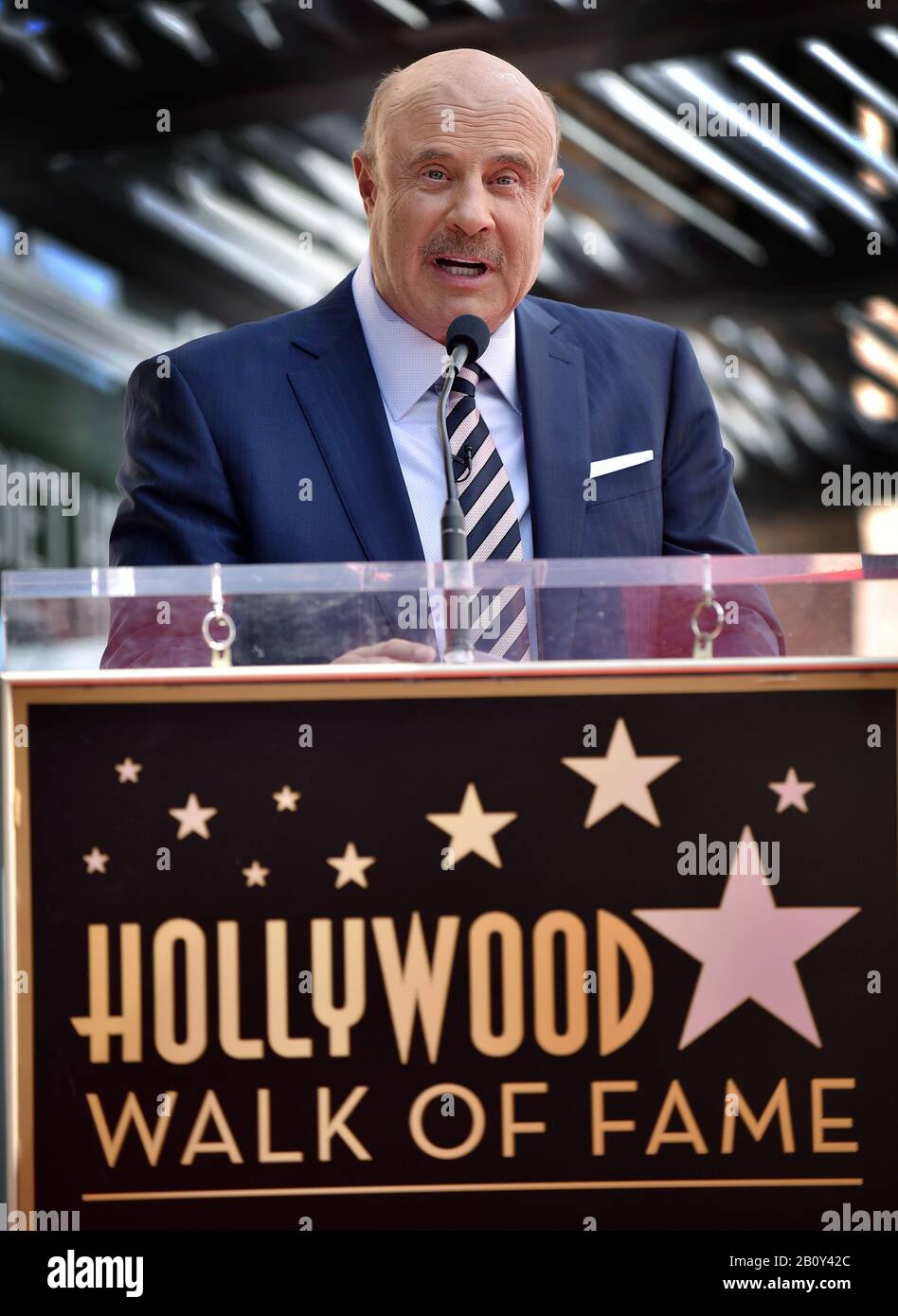Los Angeles, United States. 21st Feb, 2020. Dr. Phil McGraw attends the star unveiling ceremony honoring him with the 2,688th star on the Hollywood Walk of Fame in Los Angeles, California on February 21, 2020. Photo by Chris Chew/UPI Credit: UPI/Alamy Live News Stock Photo