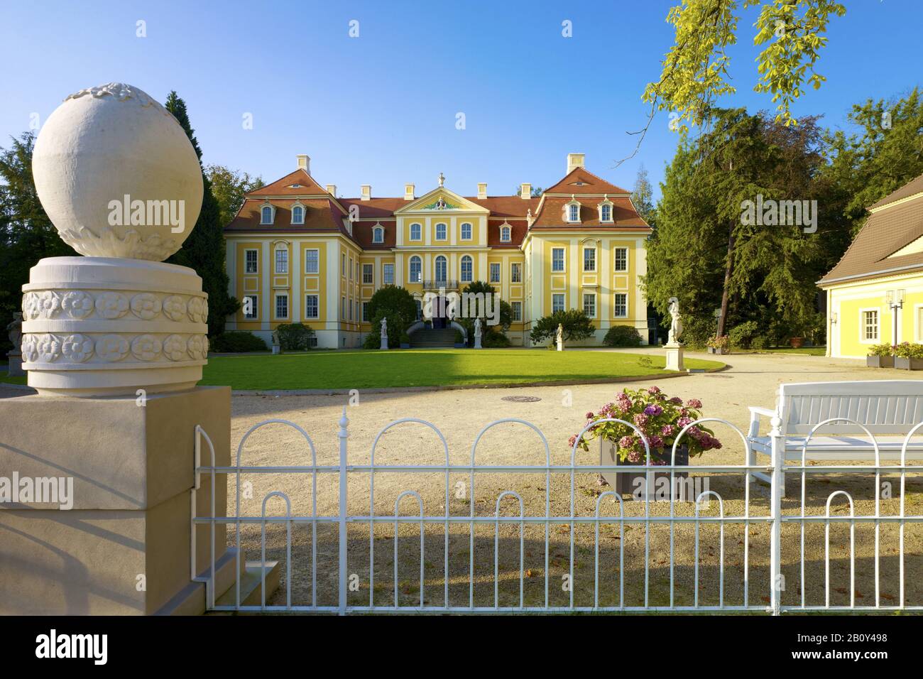 Baroque castle Rammenau, district of Bautzen, Saxony, Germany, Stock Photo