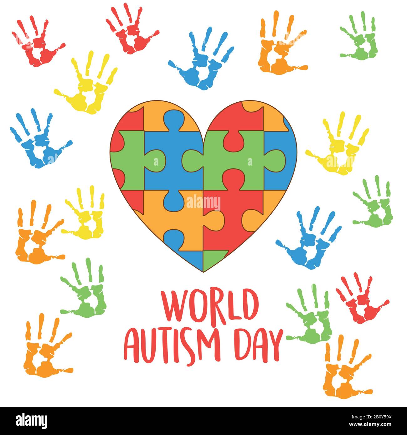 world autism day with heart puzzle Stock Vector Image & Art Alamy