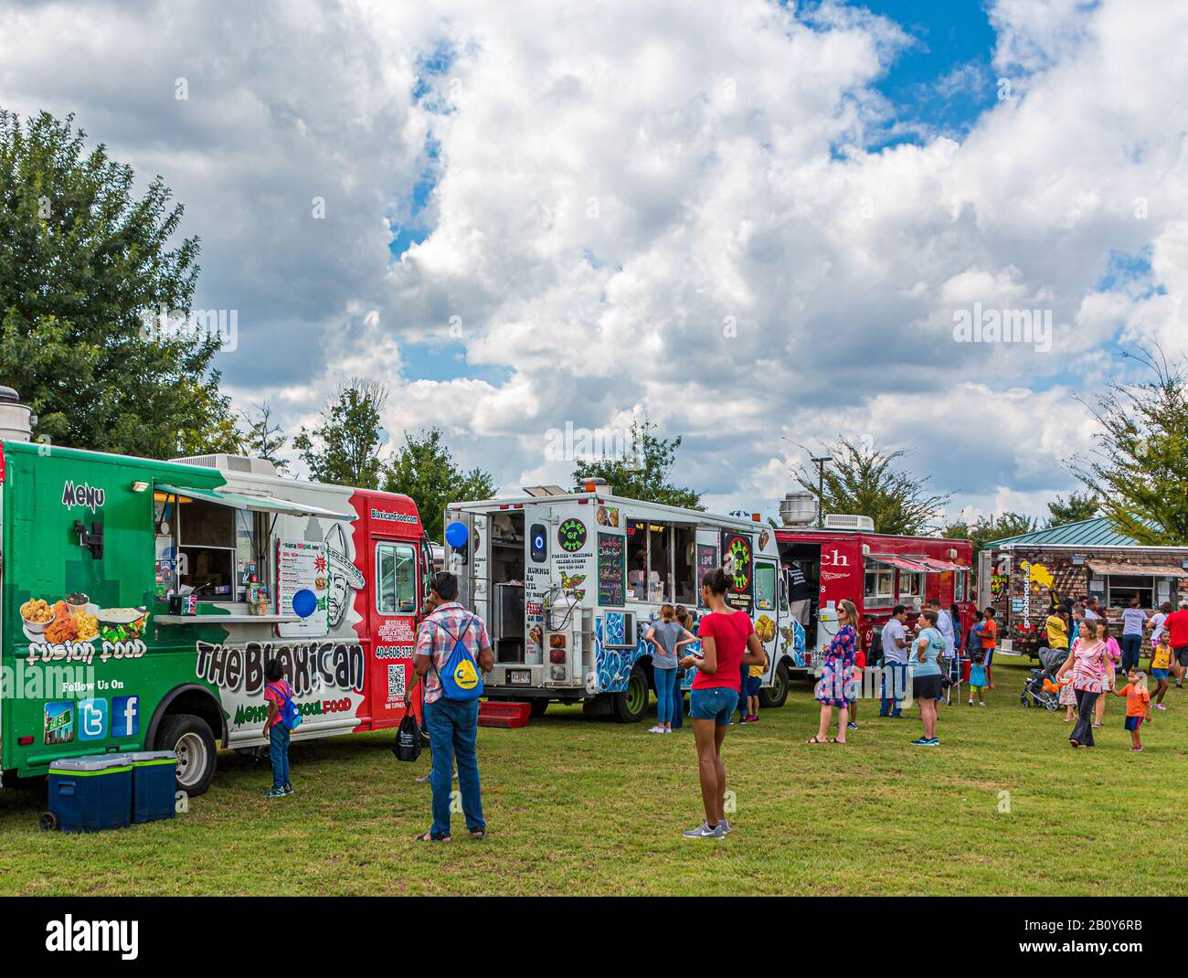 Food Truck at Carnival Stock Photo Alamy