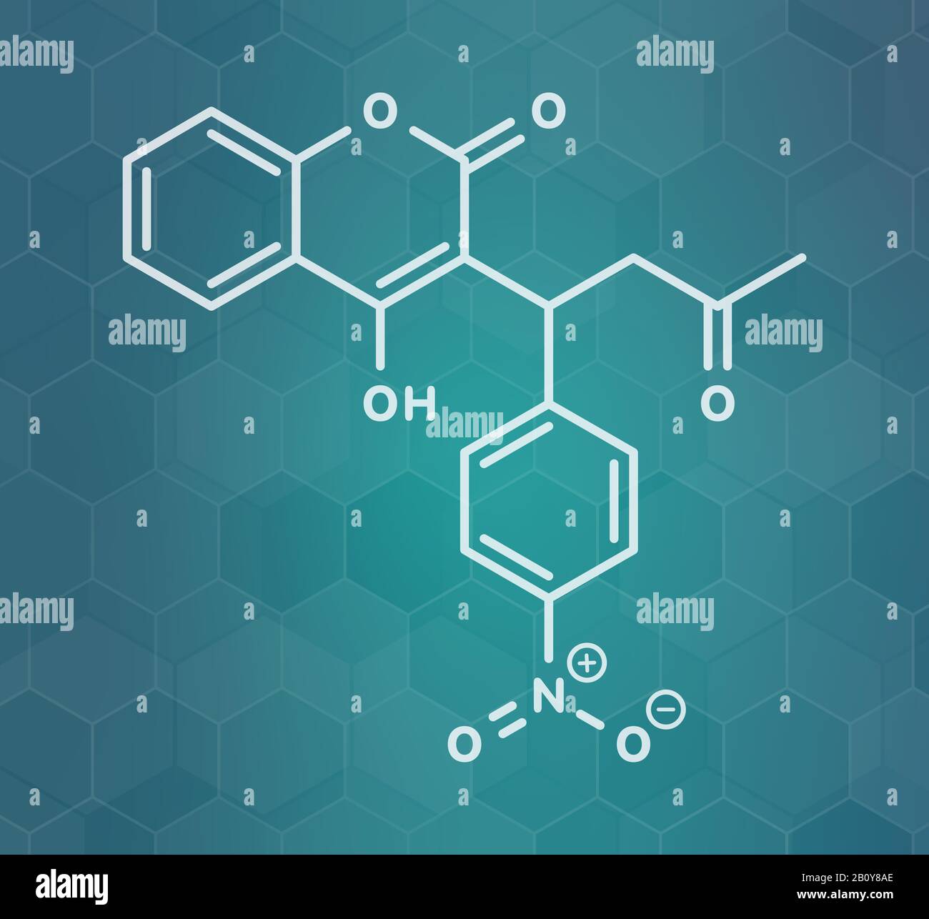 Acenocoumarol anticoagulant drug molecule, illustration Stock Photo Alamy