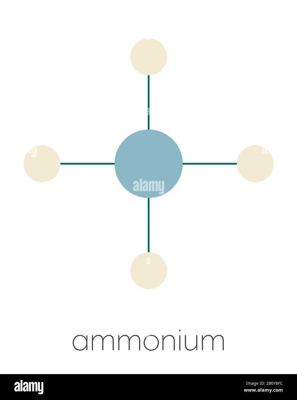 Ammonium cation, illustration Stock Photo