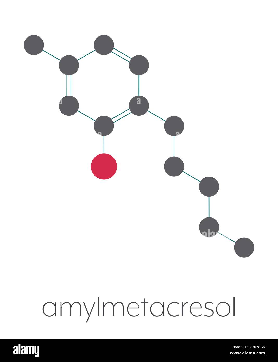 Amylmetacresol antiseptic drug molecule, illustration Stock Photo Alamy