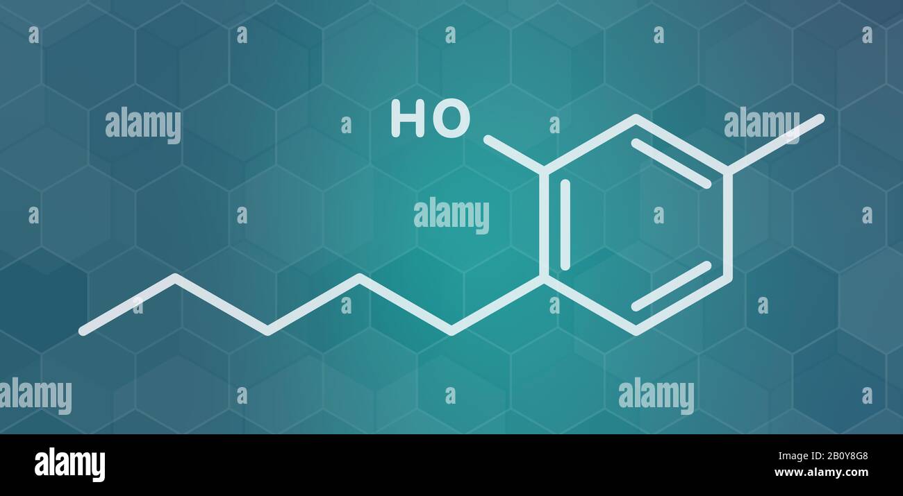 Amylmetacresol antiseptic drug molecule, illustration Stock Photo Alamy
