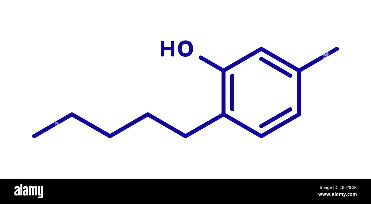 Amylmetacresol antiseptic drug molecule, illustration Stock Photo Alamy