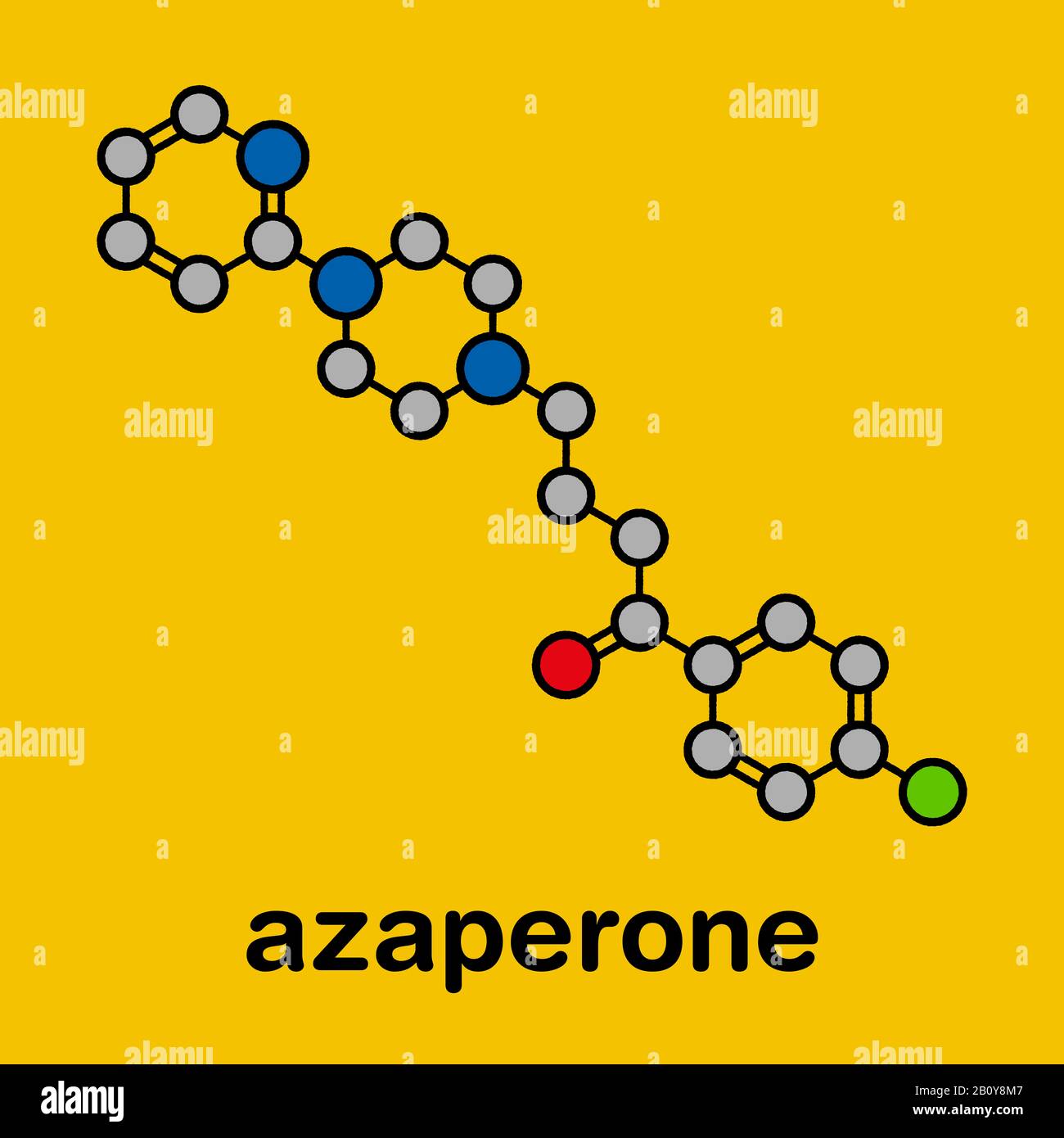 Azaperone antipsychotic drug molecule, illustration Stock Photo Alamy