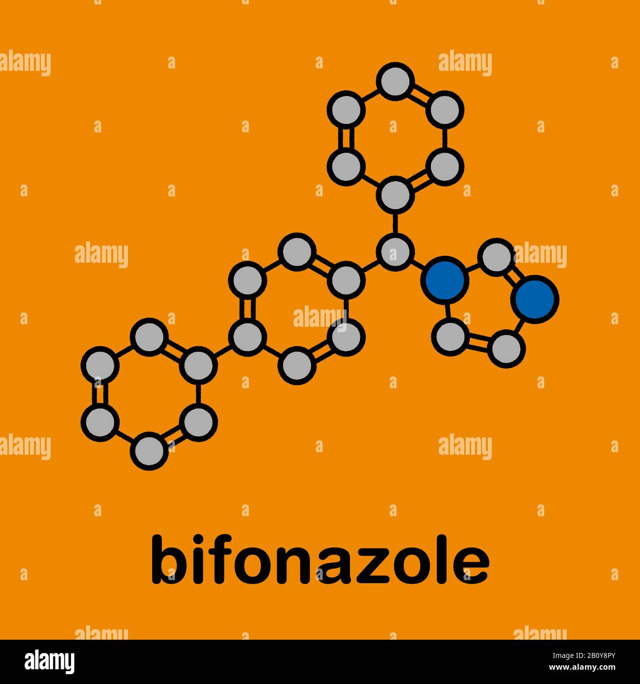 Bifonazole antifungal drug molecule, illustration Stock Photo Alamy