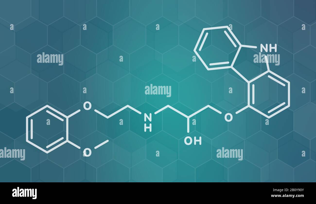 Carvedilol congestive heart failure drug molecule Stock Photo Alamy