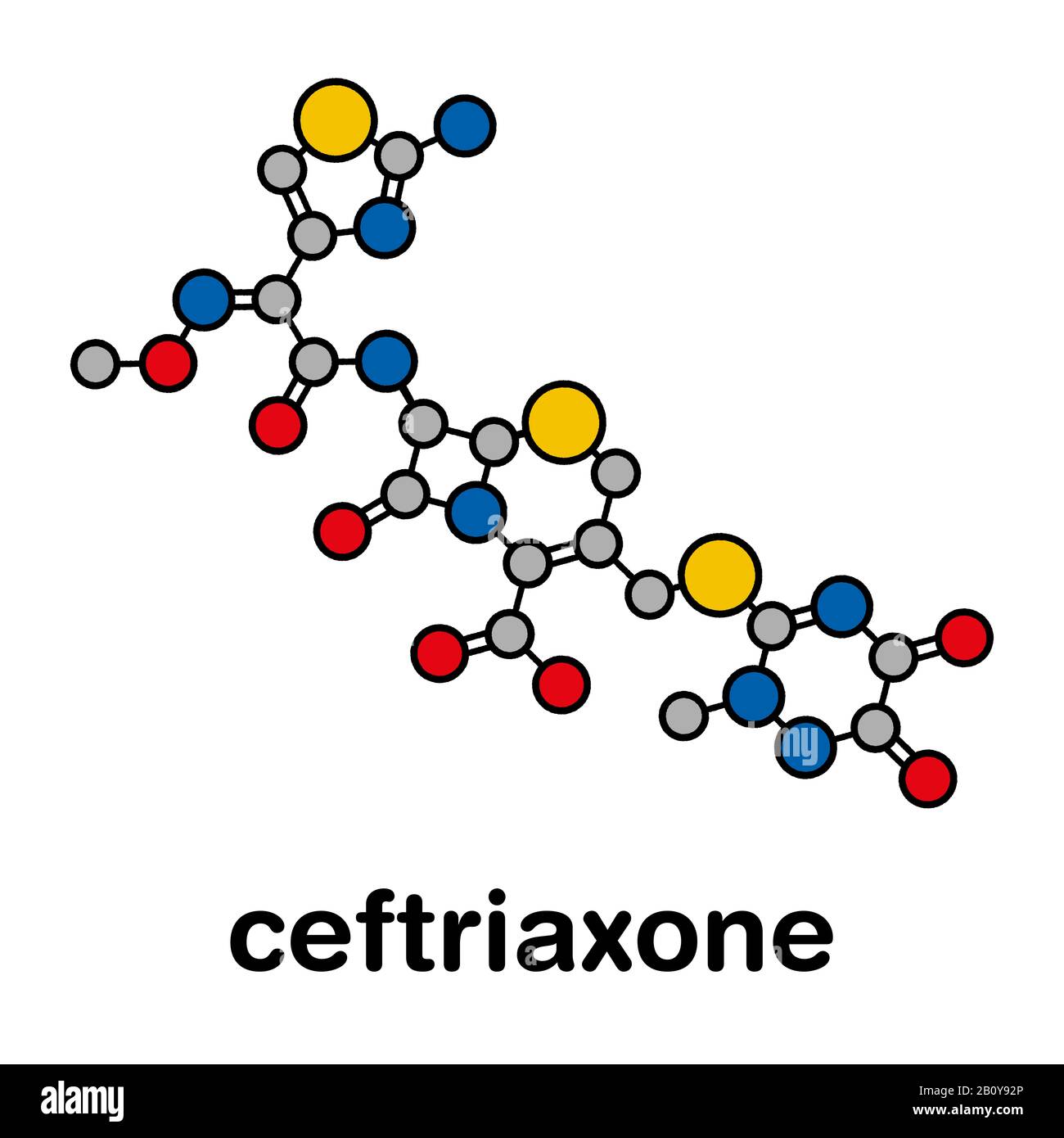 Ceftriaxone antibiotic drug molecule, illustration Stock Photo Alamy