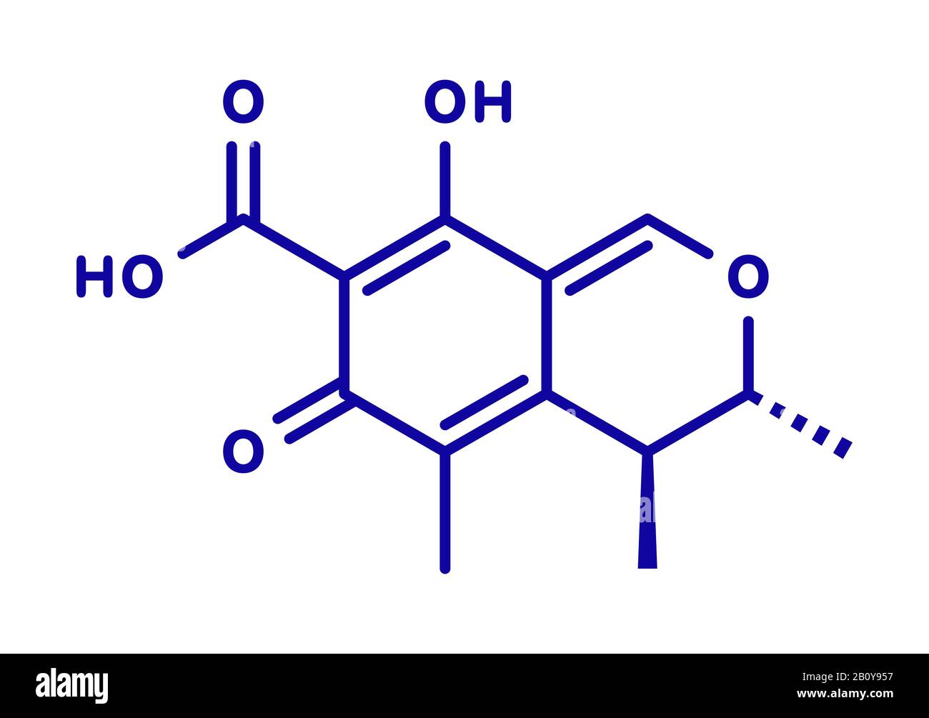 Citrinin mycotoxin molecule, illustration Stock Photo