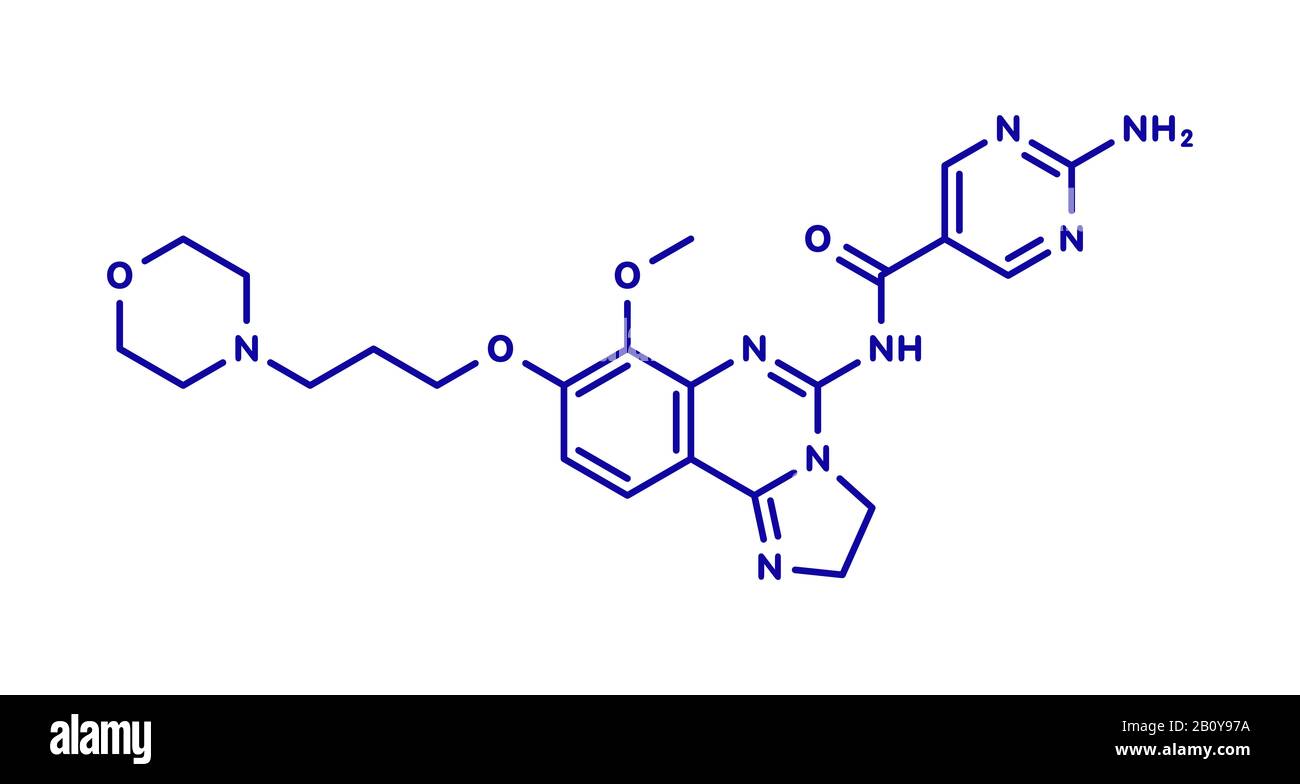 Copanlisib cancer drug molecule, illustration Stock Photo - Alamy