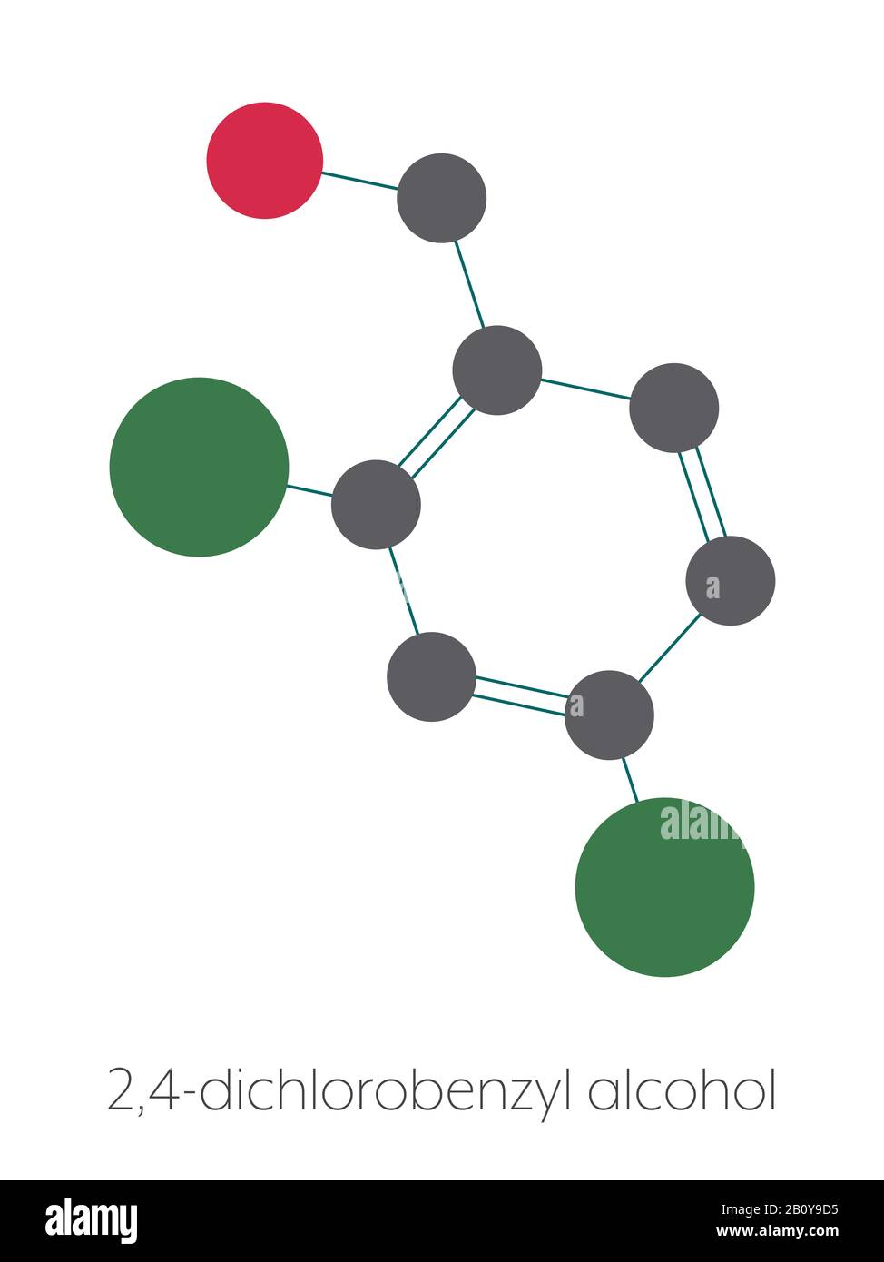 Dichlorobenzyl antiseptic drug molecule, illustration Stock Photo Alamy