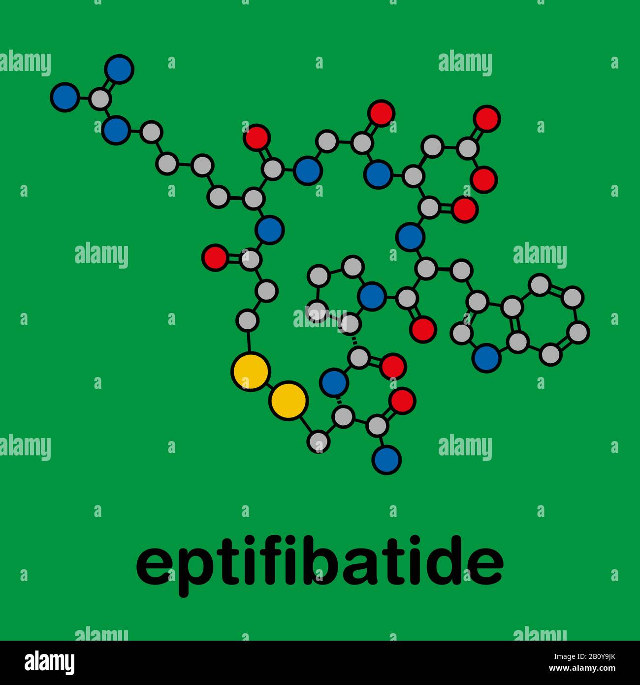 Eptifibatide anticoagulant drug molecule, illustration Stock Photo Alamy