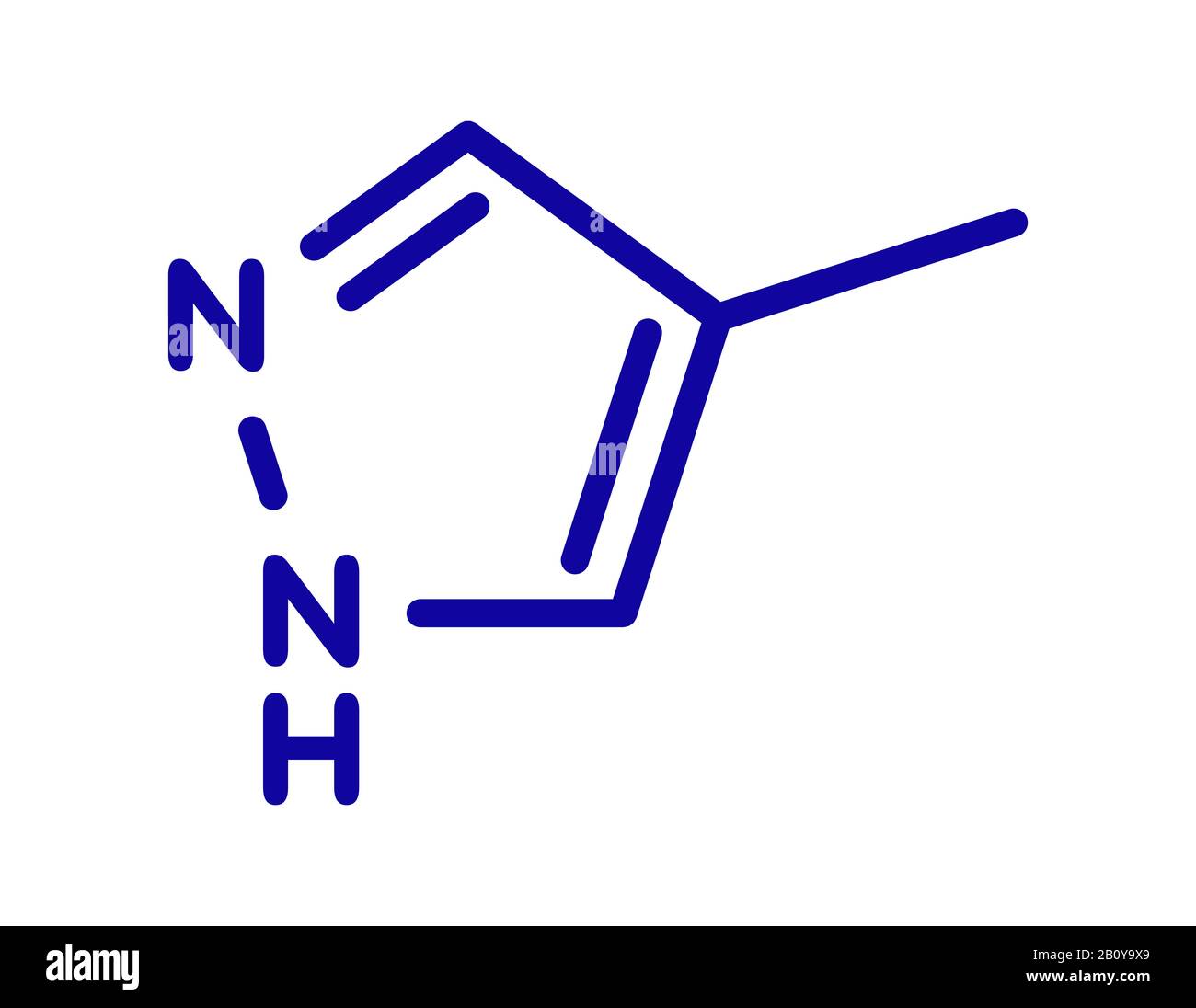 Fomepizole methanol poisoning antidote molecule Stock Photo