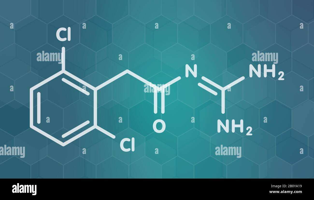 Guanfacine ADHD Drug Molecule, Illustration Stock Photo - Alamy