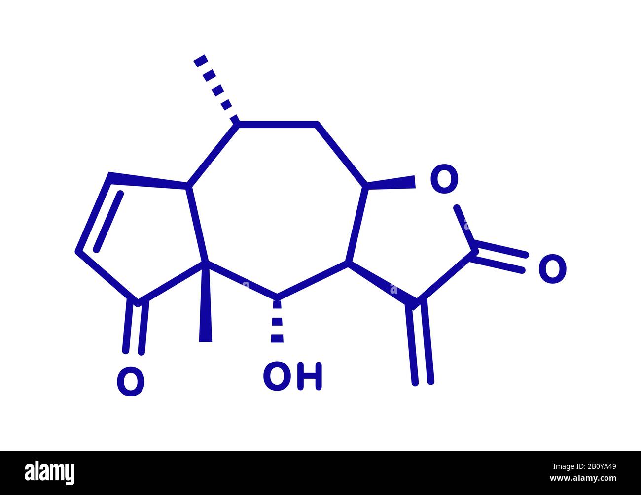 Helenalin sesquiterpene lactone molecule, illustration Stock Photo - Alamy