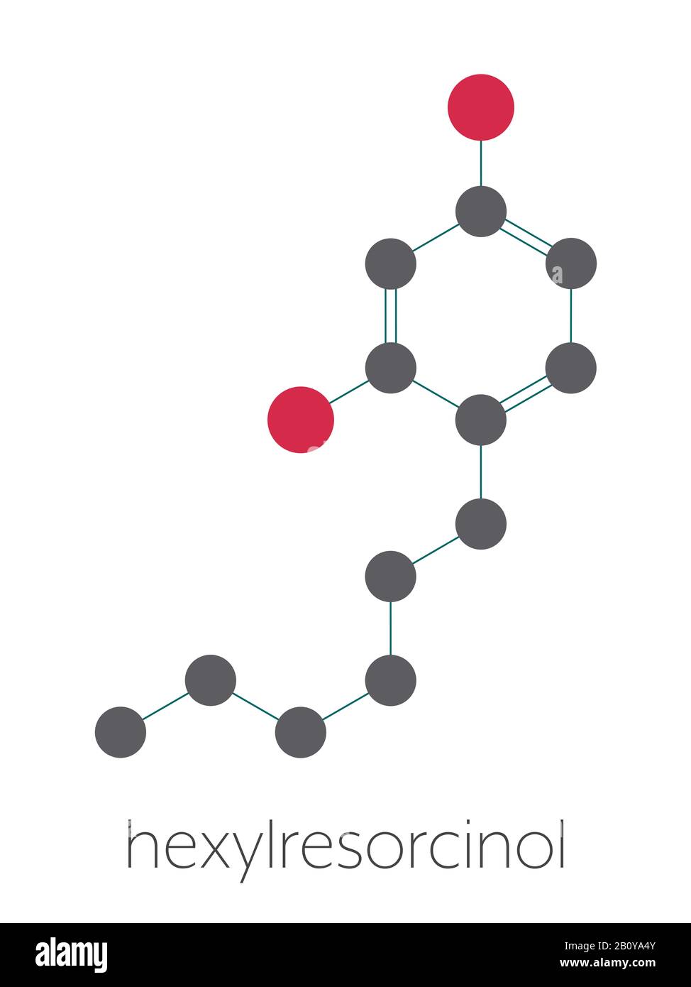 Hexylresorcinol molecule, illustration Stock Photo Alamy