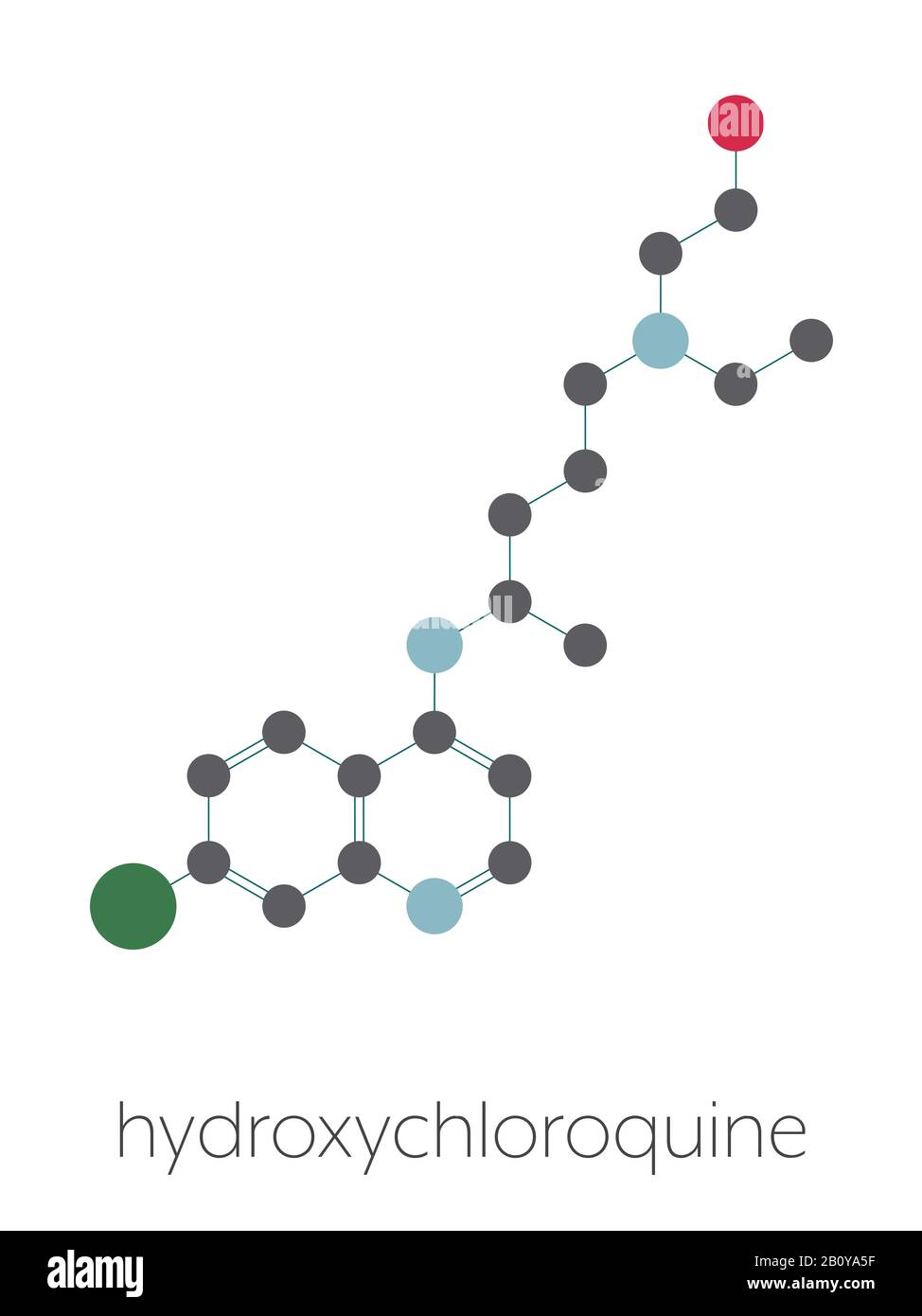 Hydroxychloroquine Malaria Drug Molecule Illustration Stock Photo
