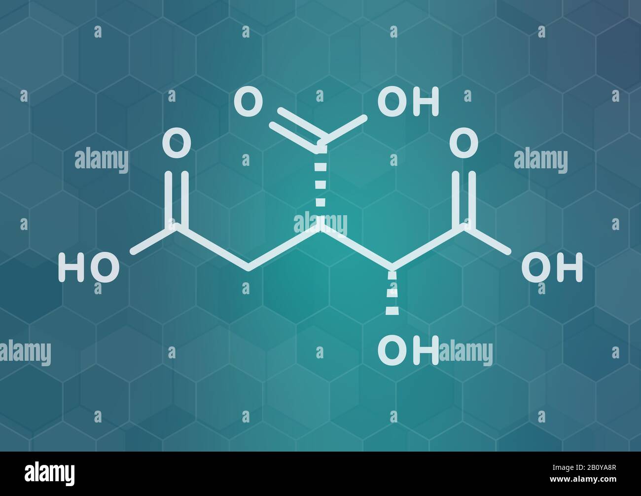 Isocitric acid molecule, illustration Stock Photo