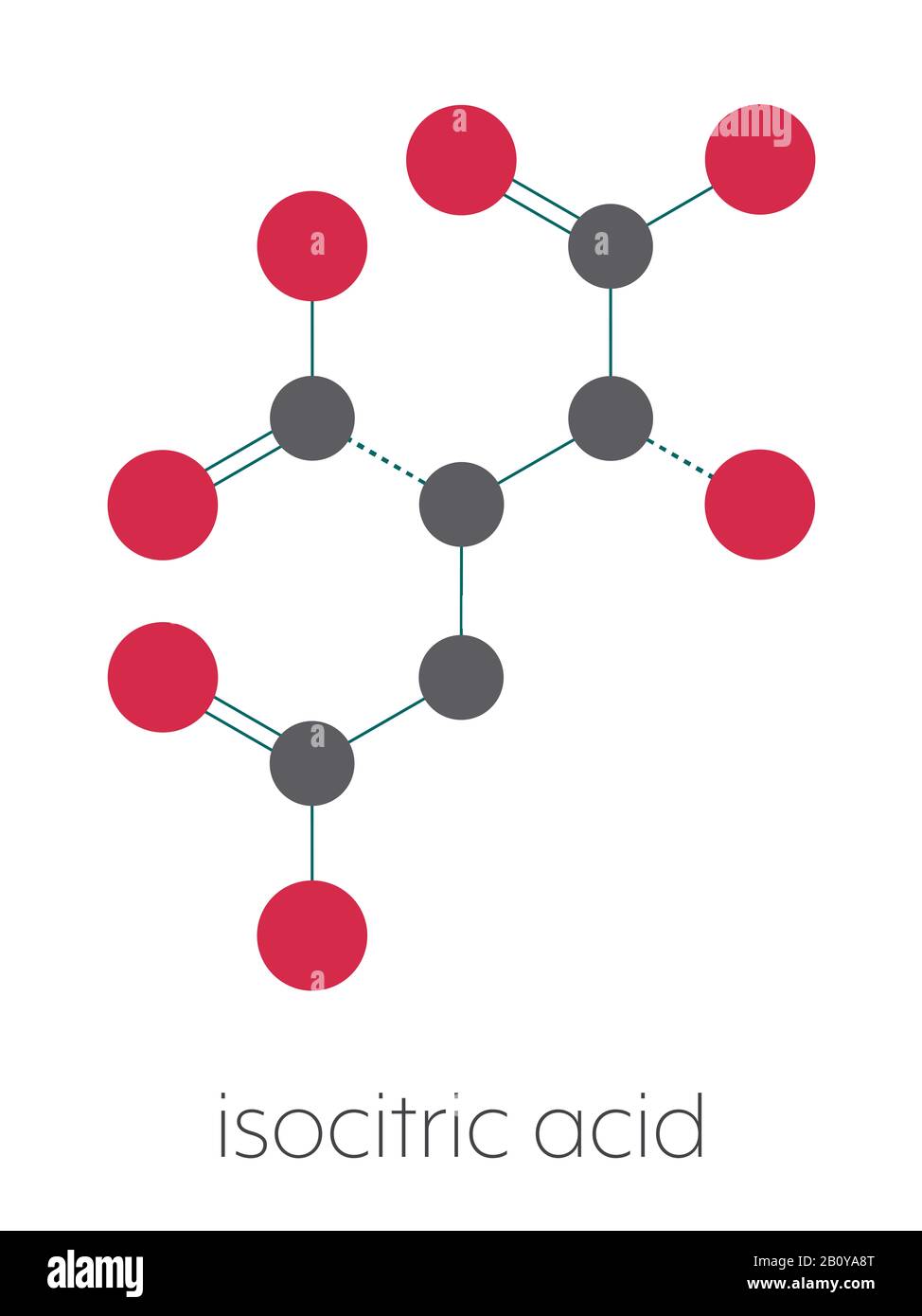 Isocitric acid molecule, illustration Stock Photo