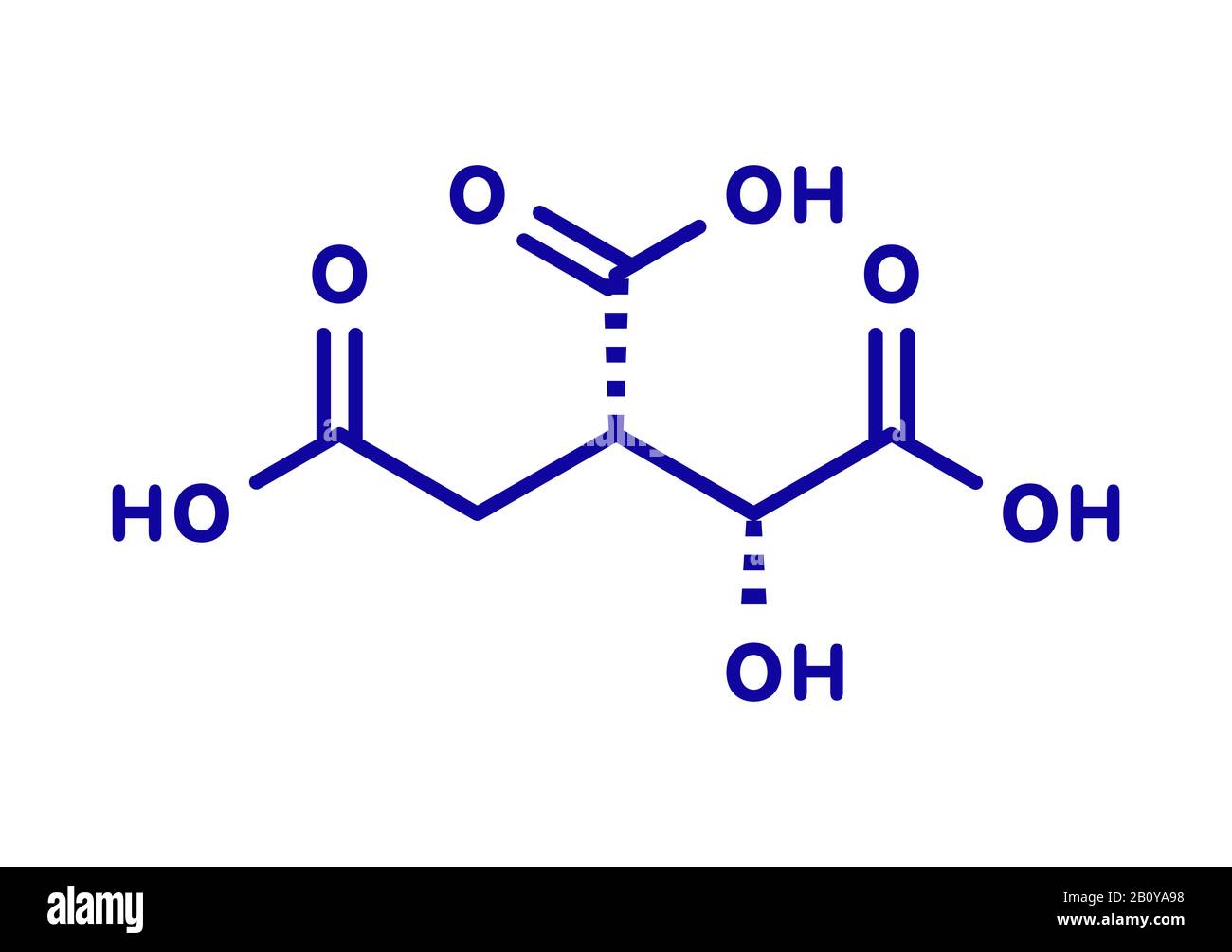 Isocitric acid molecule, illustration Stock Photo