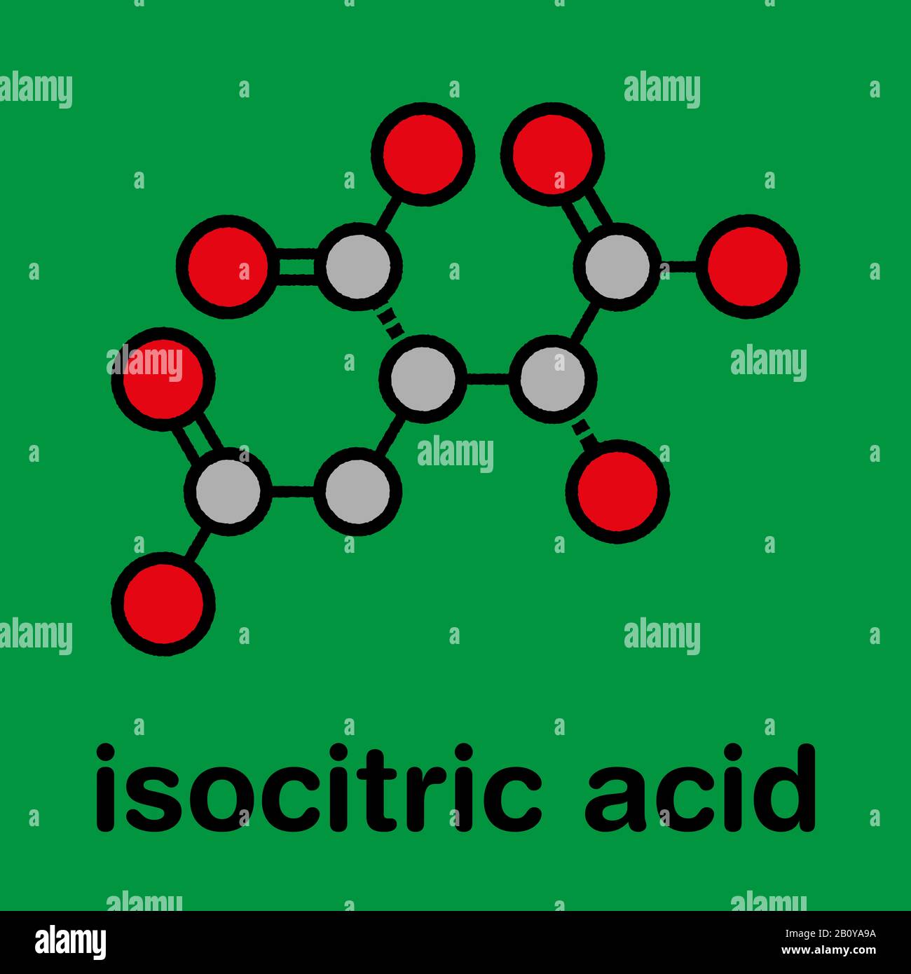 Isocitric acid molecule, illustration Stock Photo