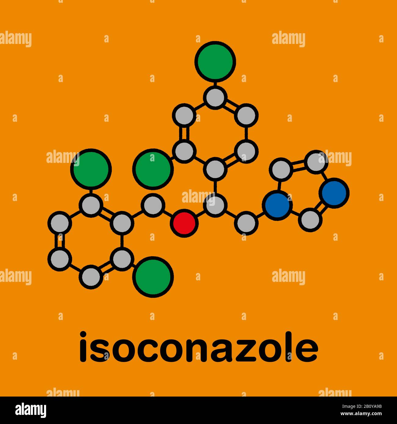 Isoconazole antifungal drug molecule, illustration Stock Photo Alamy