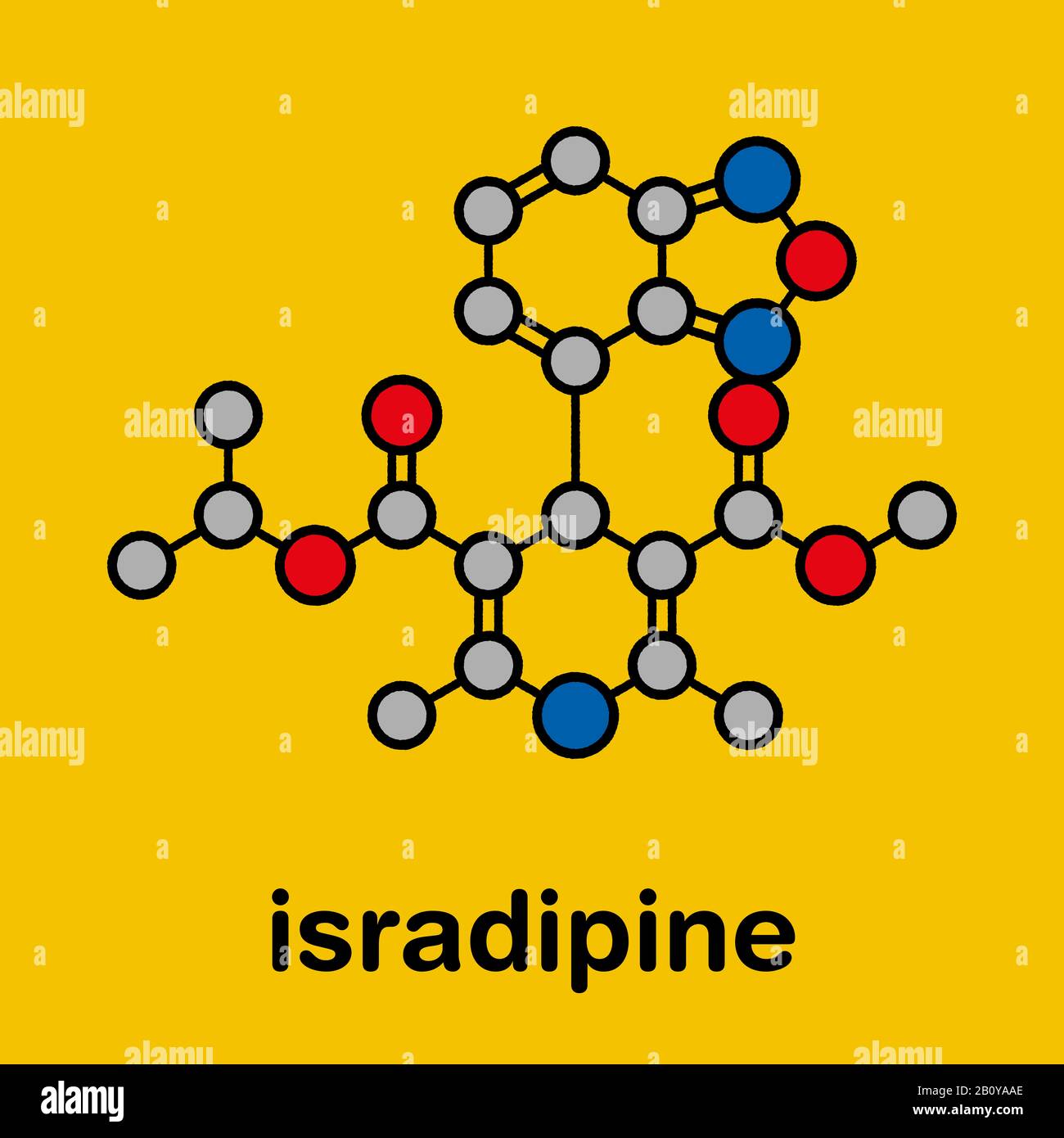 Isradipine hypertension drug molecule, illustration Stock Photo Alamy