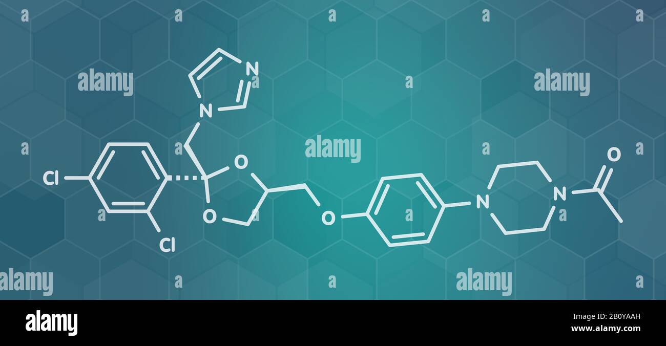 Ketoconazole antifungal drug molecule, illustration Stock Photo Alamy