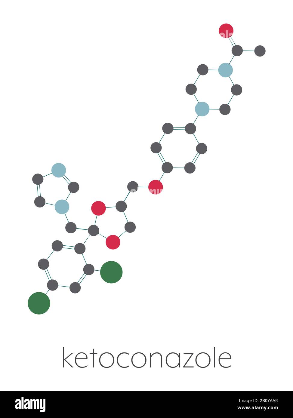Ketoconazole antifungal drug molecule, illustration Stock Photo Alamy