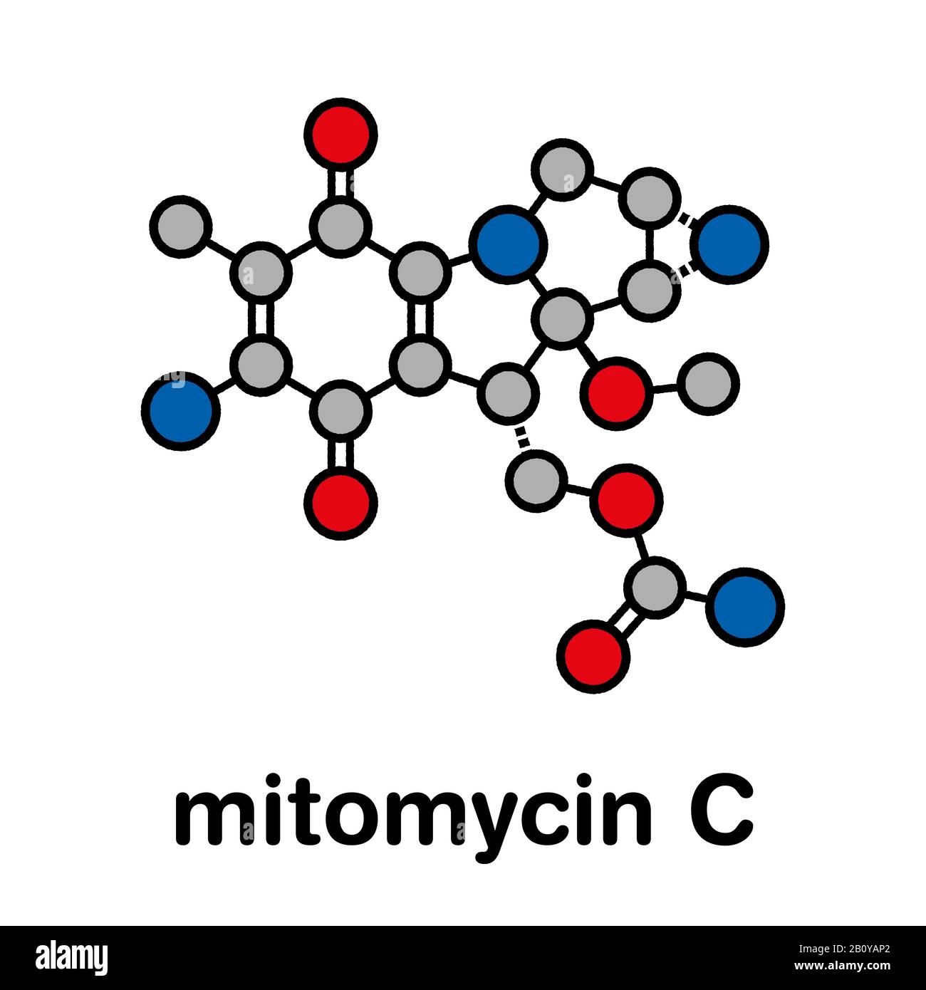 Mitomycin C cancer drug molecule, illustration Stock Photo - Alamy