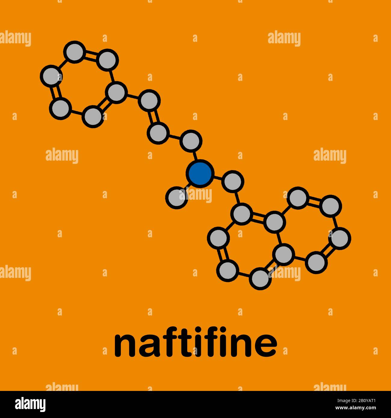 Naftifine antifungal drug molecule, illustration Stock Photo - Alamy