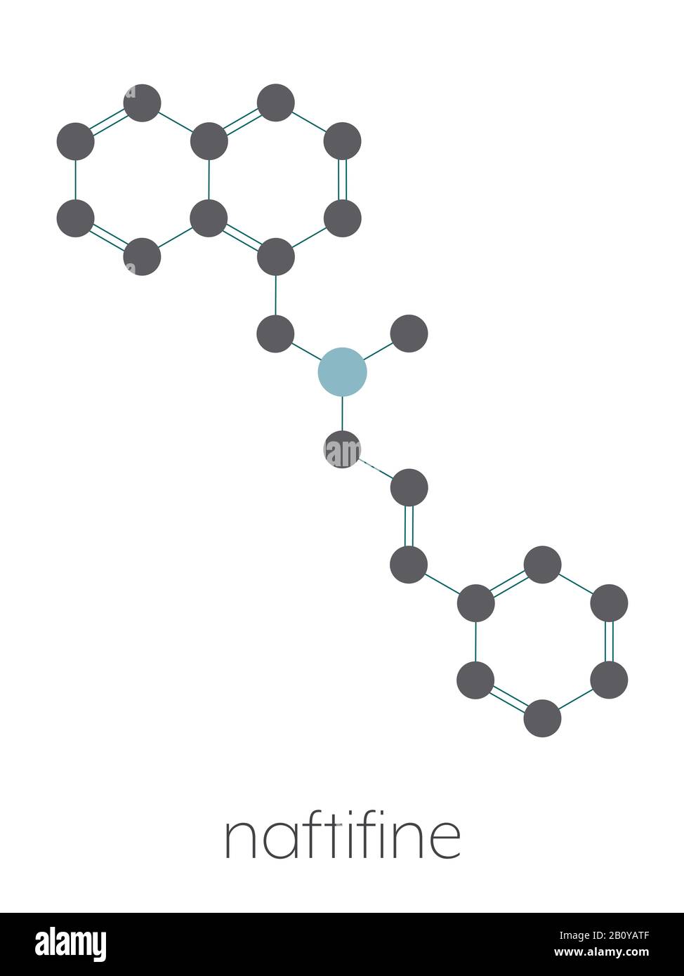 Naftifine antifungal drug molecule, illustration Stock Photo - Alamy