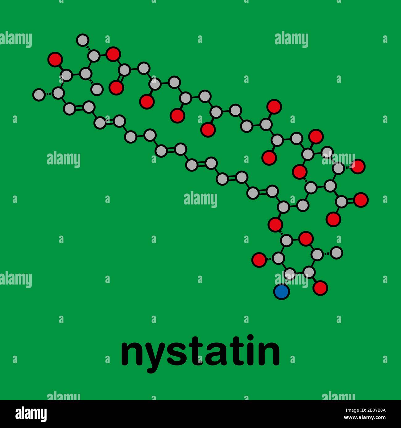 Nystatin antifungal drug molecule, illustration Stock Photo Alamy