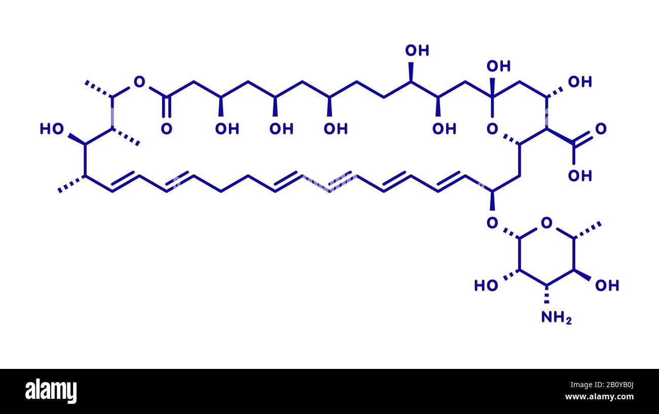 Nystatin antifungal drug molecule, illustration Stock Photo Alamy