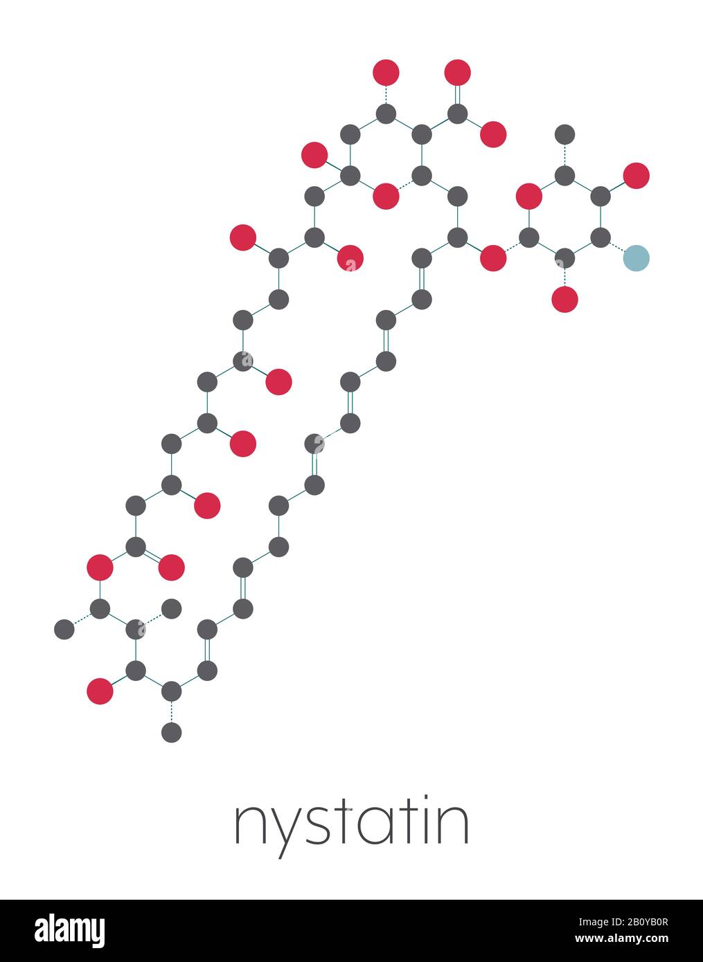 Nystatin antifungal drug molecule, illustration Stock Photo Alamy