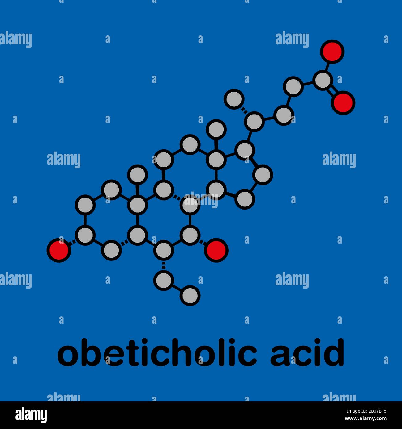 Obeticholic acid liver disease drug molecule, illustration Stock Photo ...