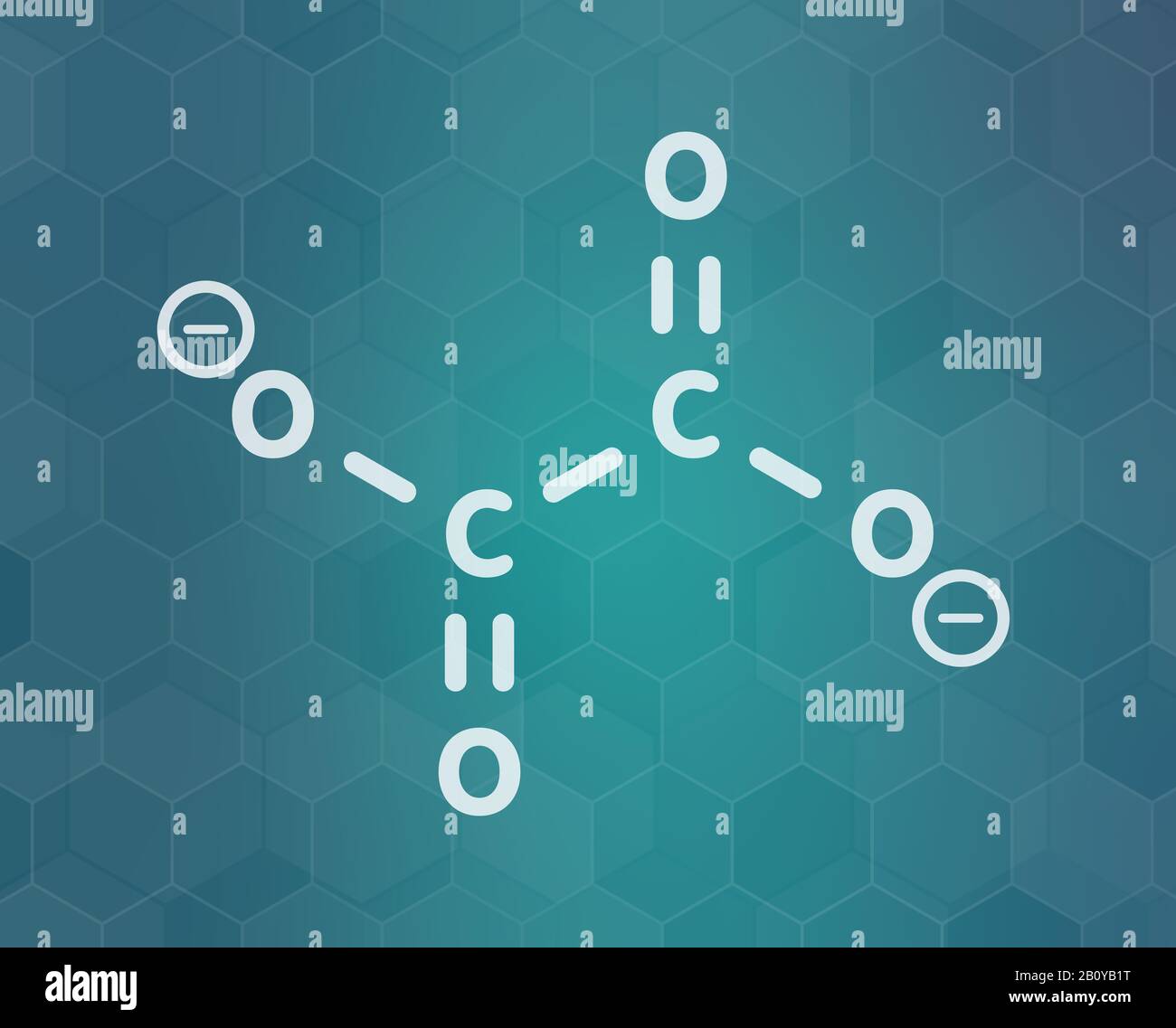 Oxalate anion chemical structure, illustration Stock Photo