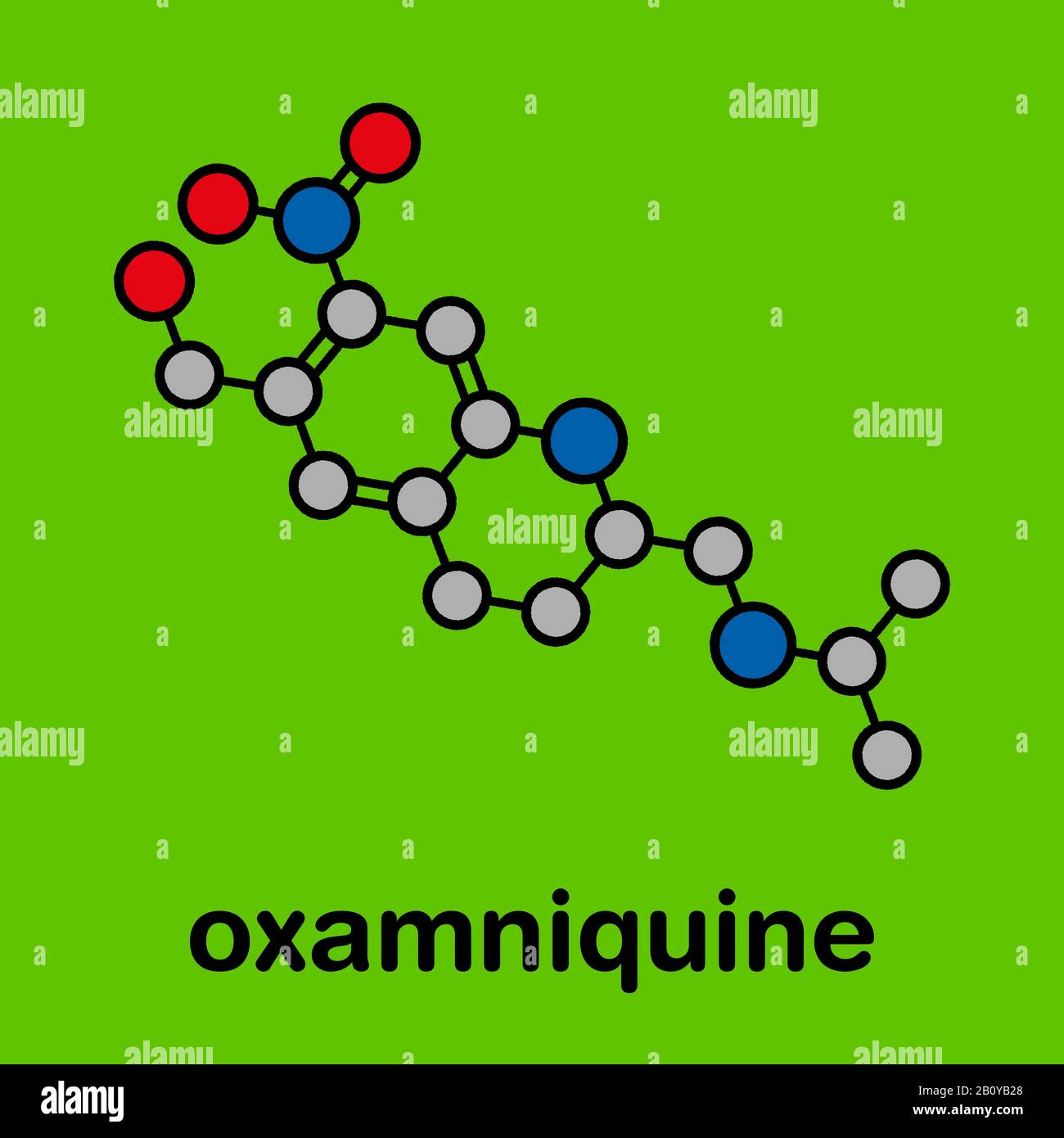 Oxamniquine anthelmintic drug molecule, illustration Stock Photo Alamy