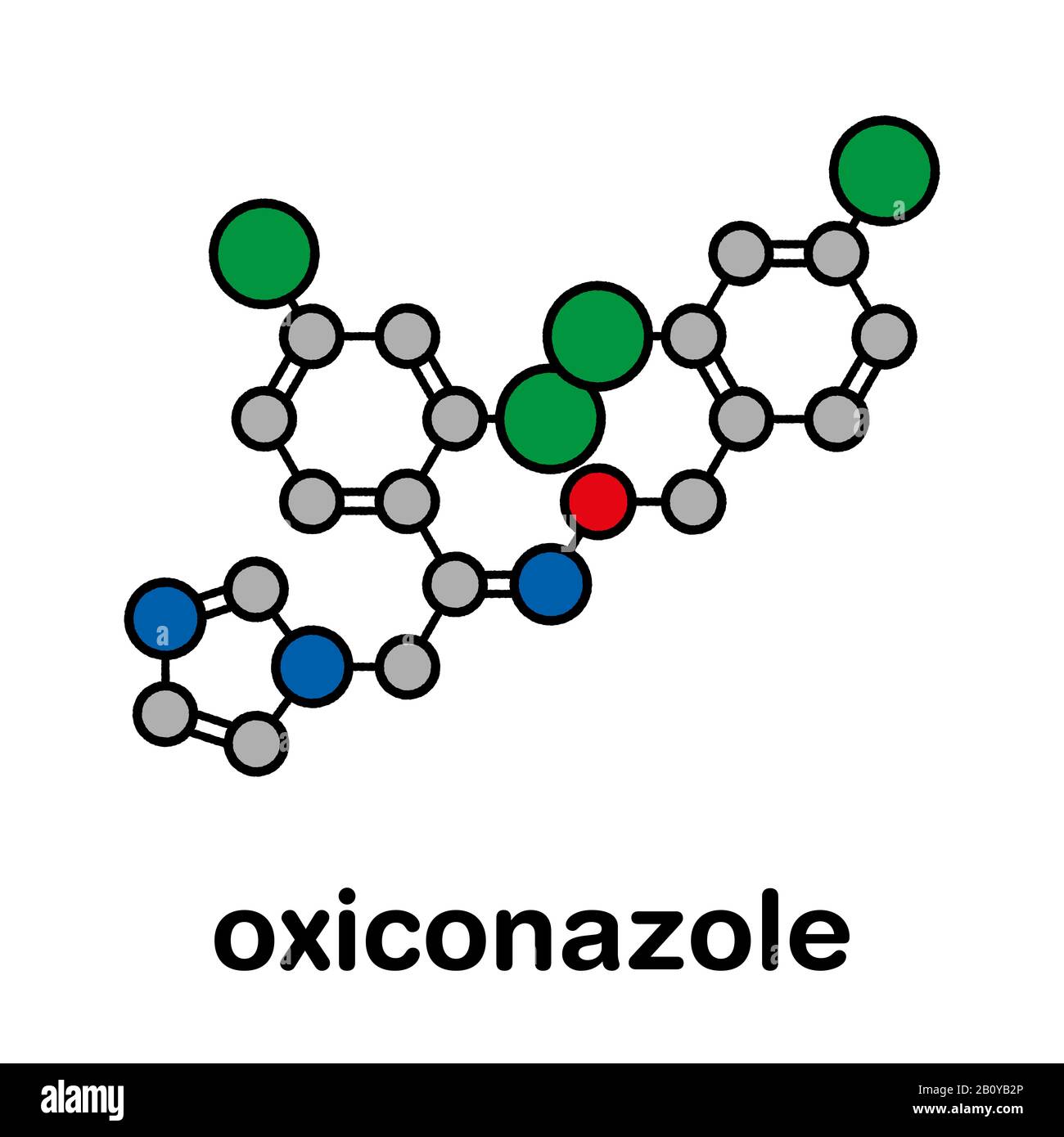 Oxiconazole antifungal drug molecule, illustration Stock Photo - Alamy