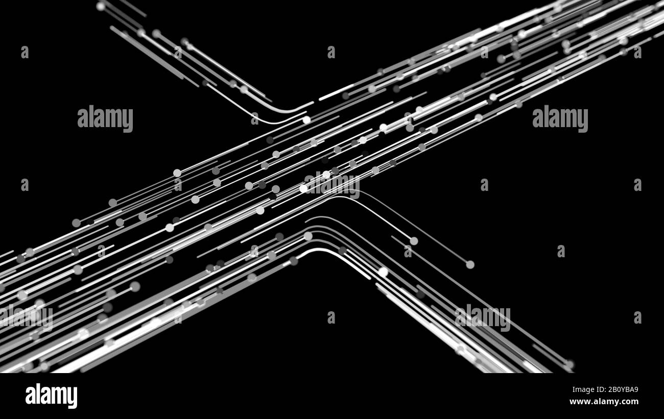 Network traffic, conceptual illustration Stock Photo