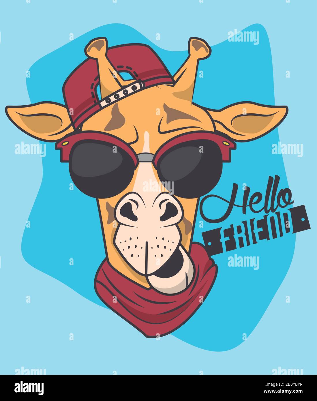 funny giraffe with sunglasses cool style Stock Vector Image & Art - Alamy