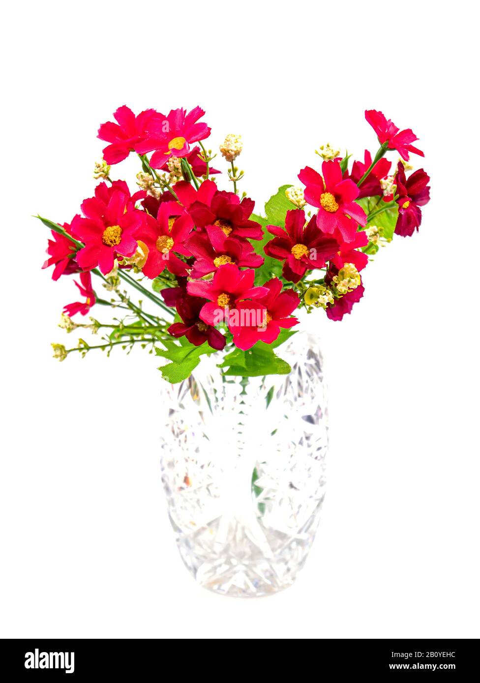 Bouquet of flowers in a vase on a white background Stock Photo - Alamy