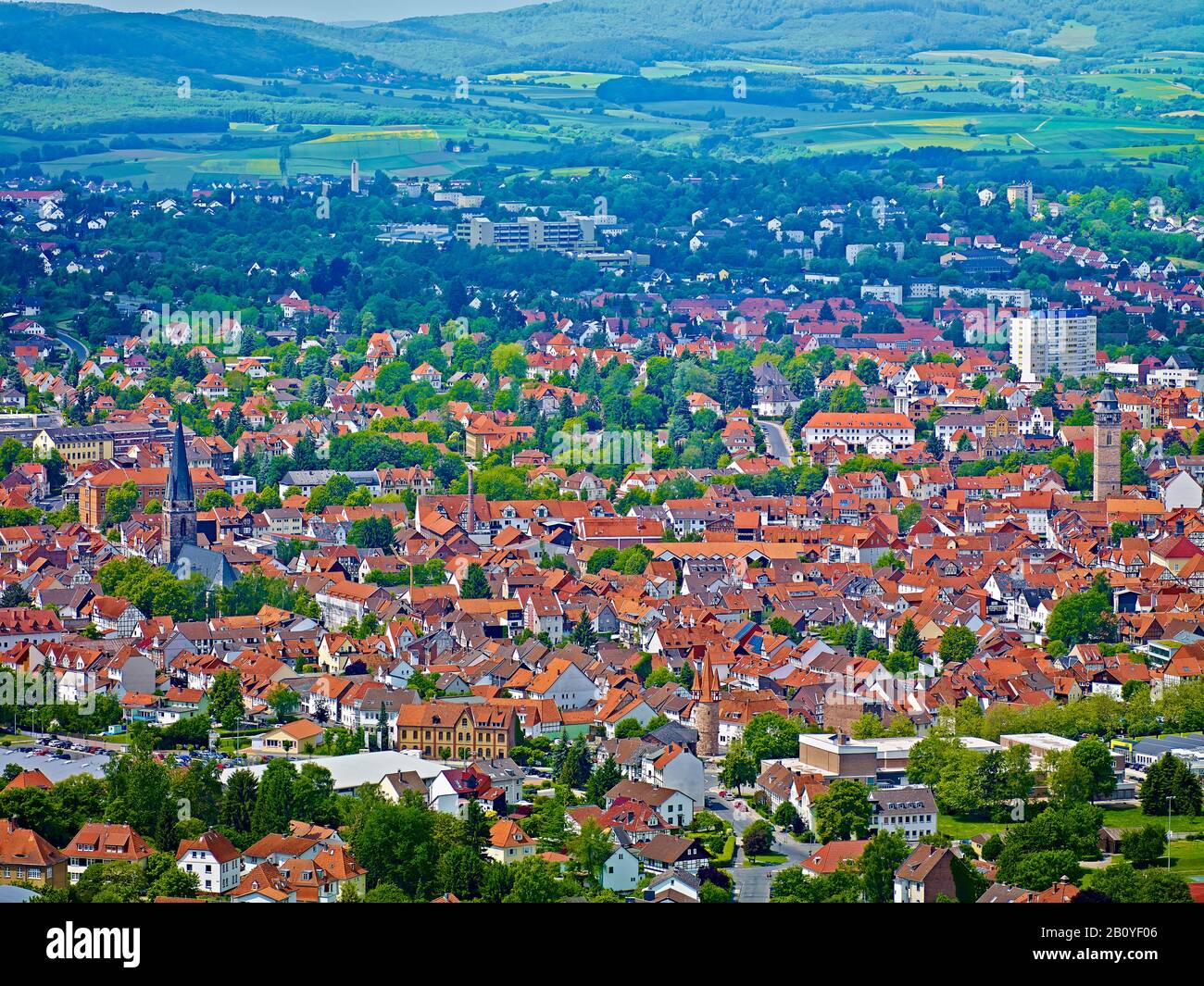 Downtown of Eschwege, Werra-Meißner district, Hesse, Germany, Stock Photo