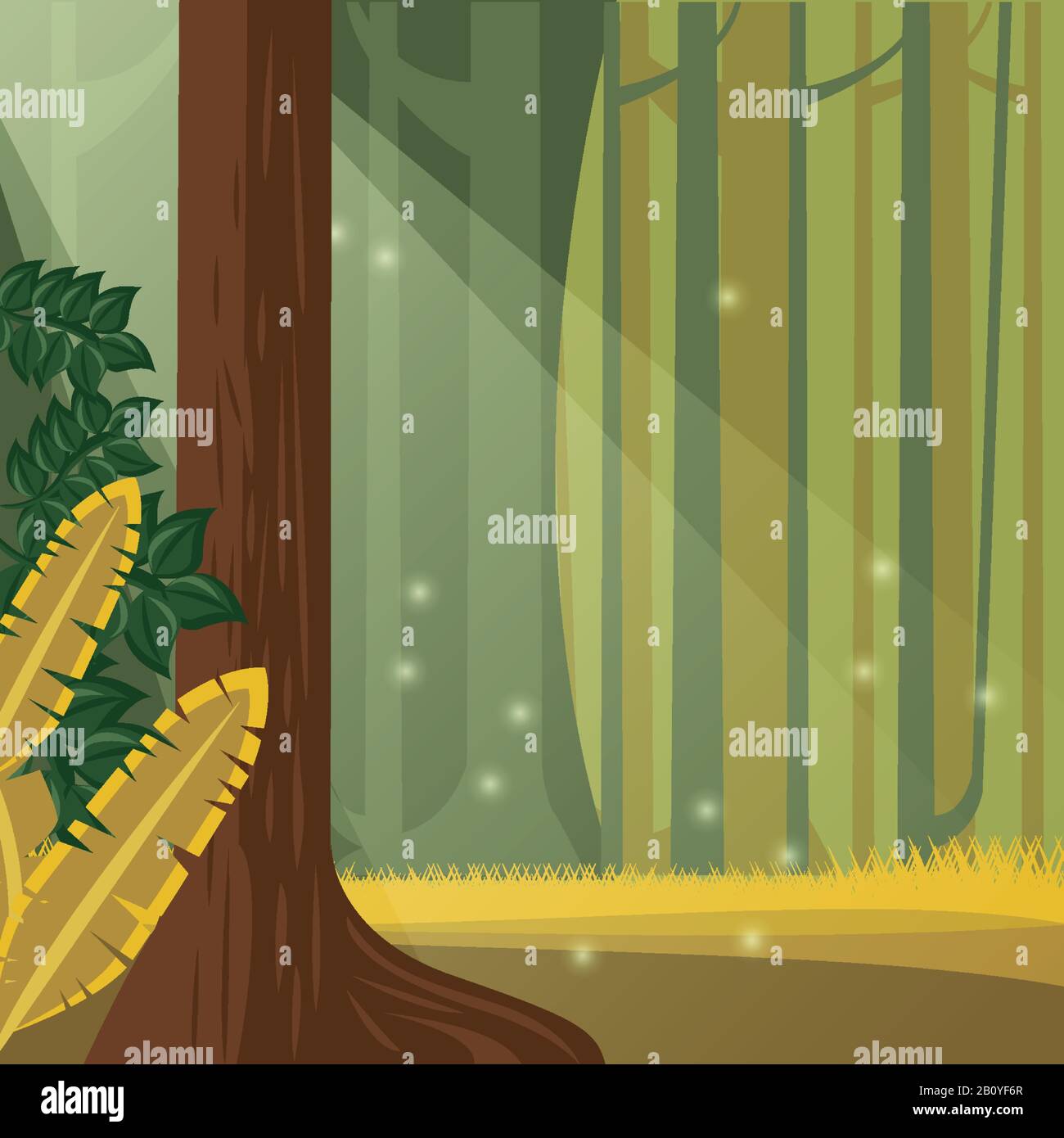 forest day landscape scene icon Stock Vector Image & Art - Alamy