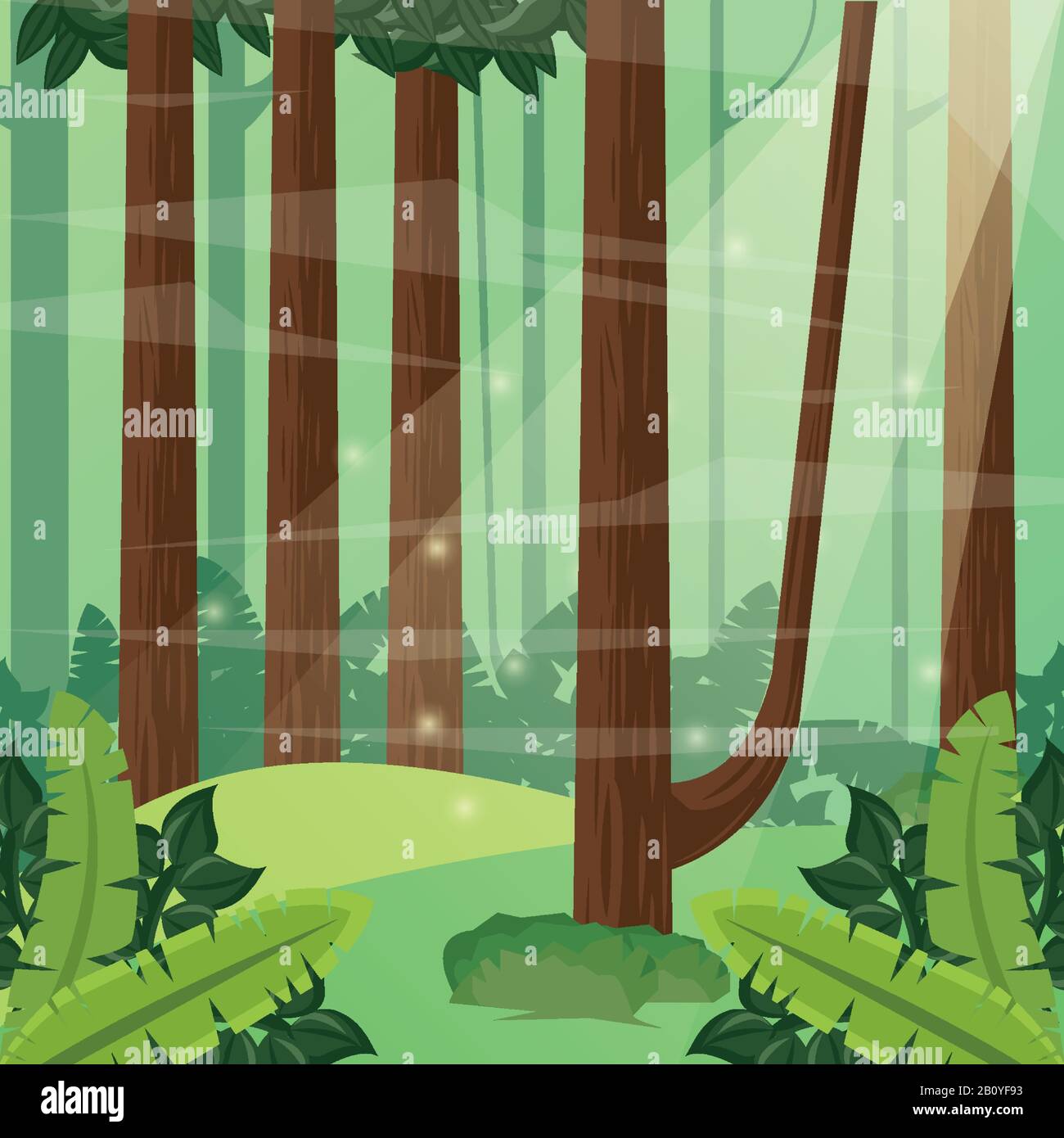 forest day landscape scene icon Stock Vector Image & Art - Alamy