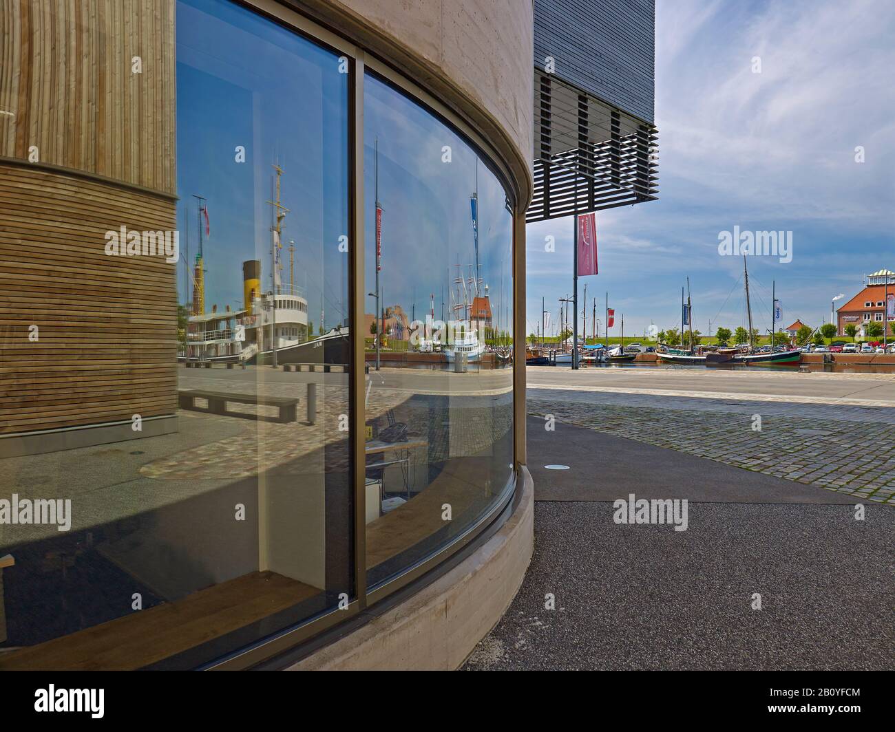 Mirroring in the German Emigration Center in Bremerhaven, Bremen, Germany, Stock Photo