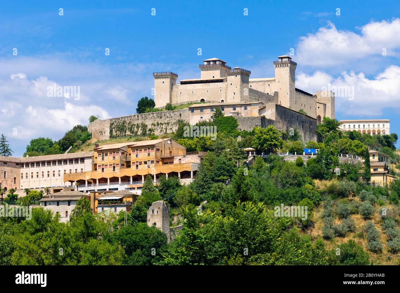 Spoleto fortress, Umbria, Italy, Stock Photo