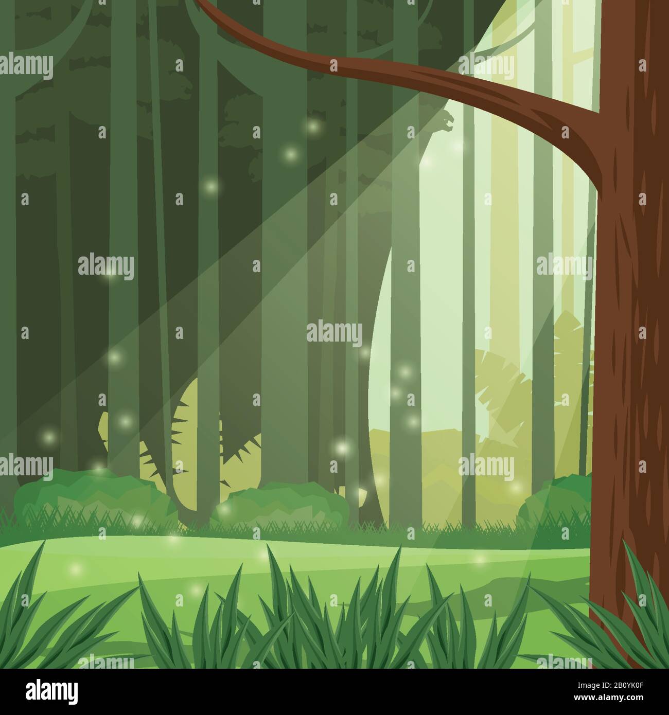 forest day landscape scene icon Stock Vector Image & Art - Alamy