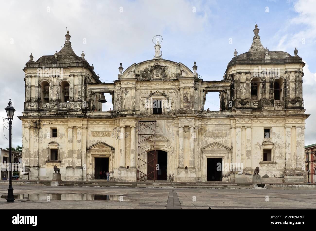 Basilica de la Asuncion, Leon, Nicaragua, Central America, Stock Photo